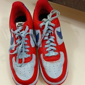 Nike Kids Red and Light Blue Sneakers